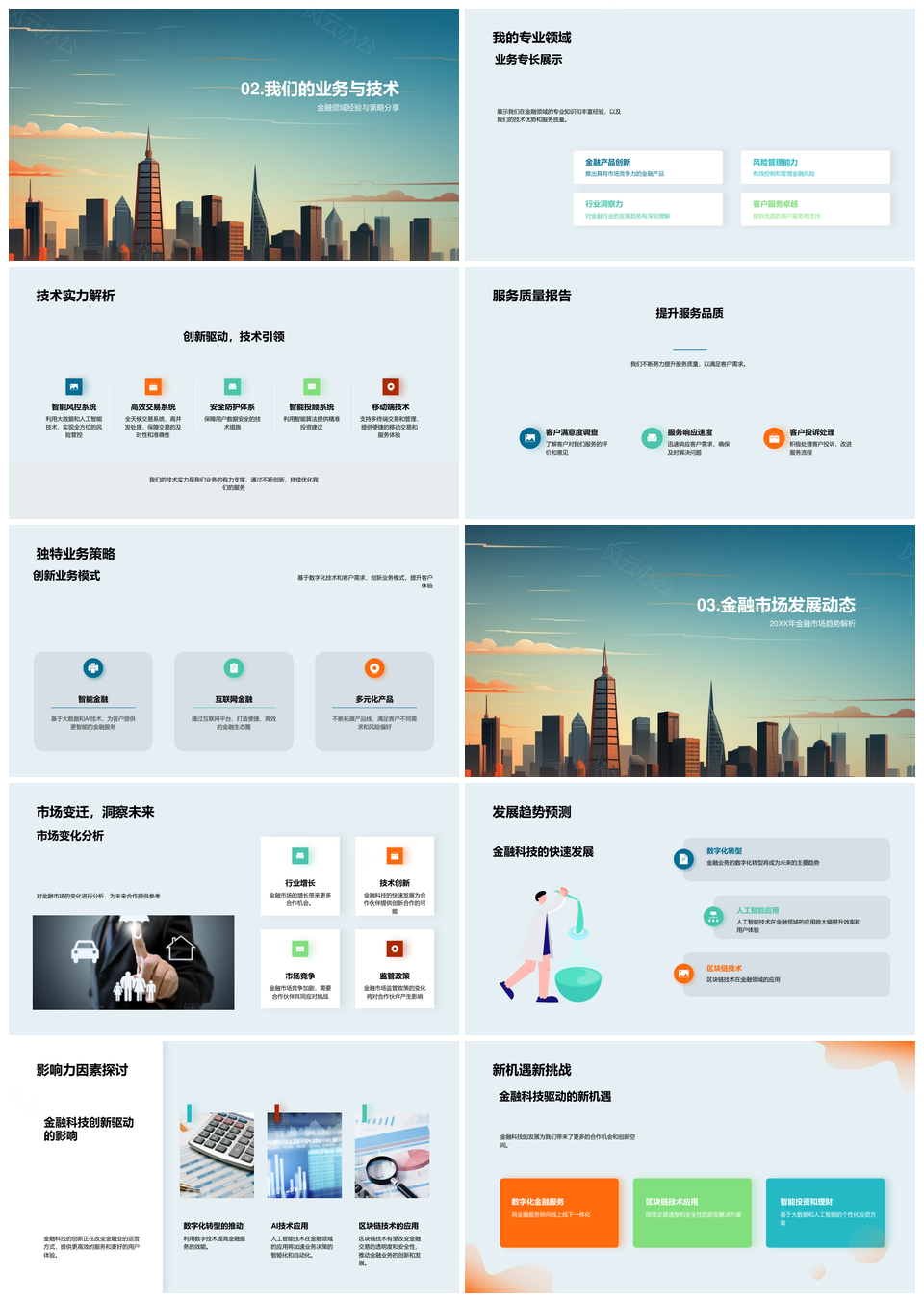2025金融业界年度合作成果与趋势展望PPT模板