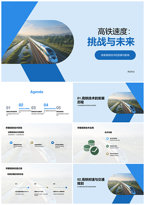 高铁时速研发发展历程与未来前景PPT模板