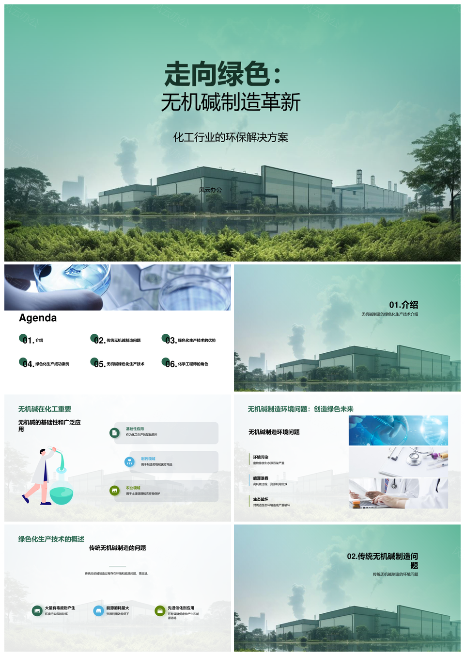 无机碱绿色制造革新助力化工环保PPT模板