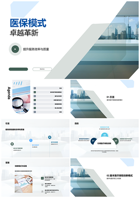 基本医疗保险创新模式实践险企医疗机构效率管理培训会PPT模板