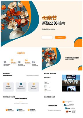 母亲节新媒体公关策略优化案例PPT模板