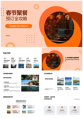 春节餐饮预订趋势与营销攻略PPT模板