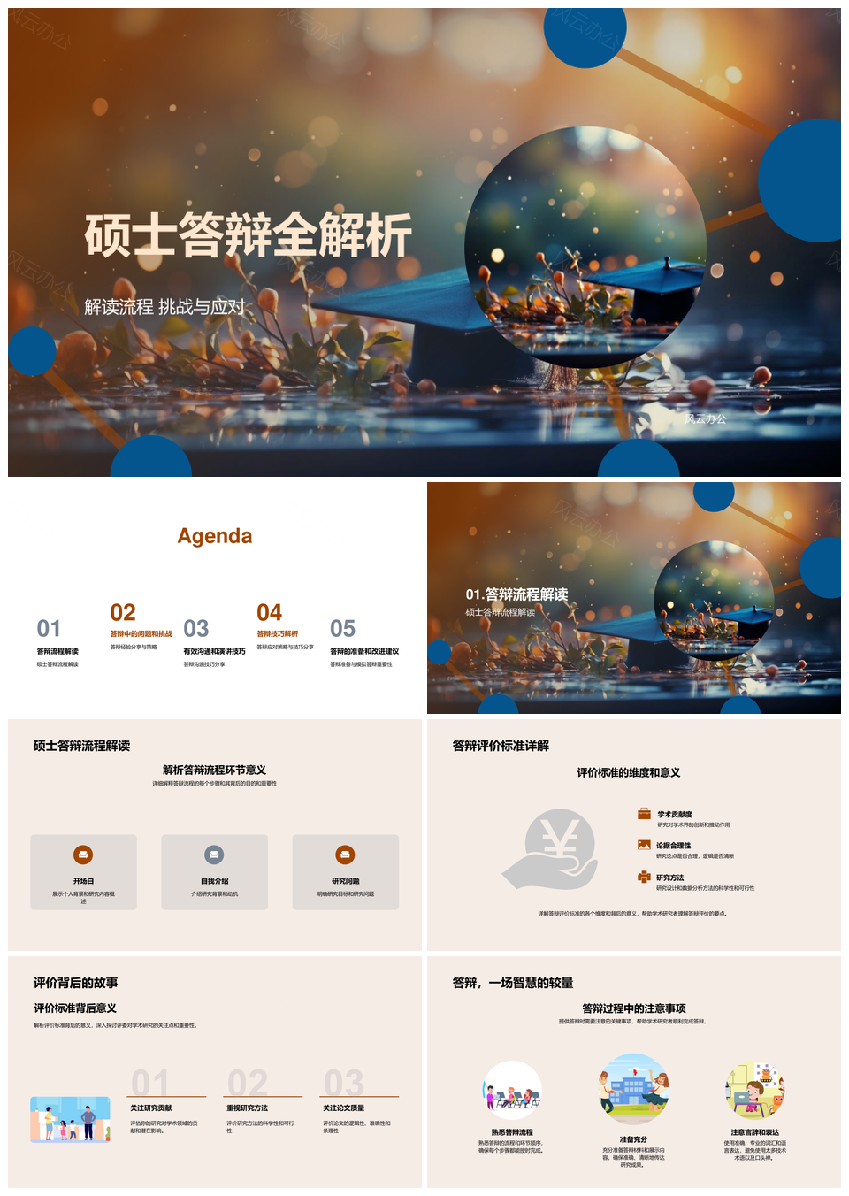 硕士答辩流程挑战策略与沟通演讲技巧PPT模板