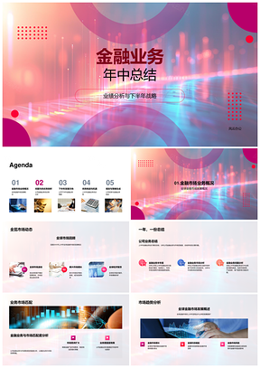 全球金融业务年中业绩战略竞争力评估PPT模板