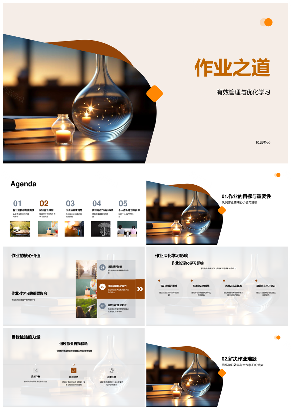 高效作业管理优化学习协作解难题深化价值PPT模板