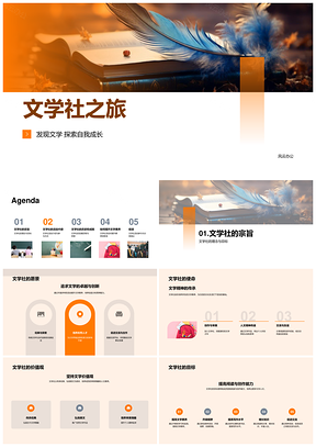 文学社团活动传承精神阅读创作素养PPT模板