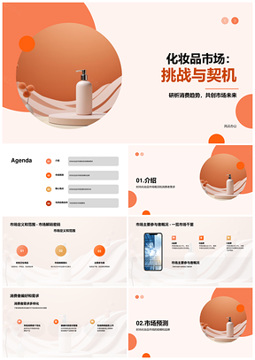 时尚化妆品卫生用品市场分析及消费者需求PPT模板