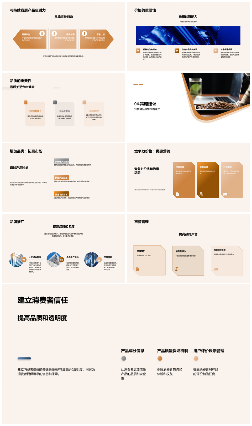 宠物食品用品市场规模增长品牌消费连锁分析PPT模板