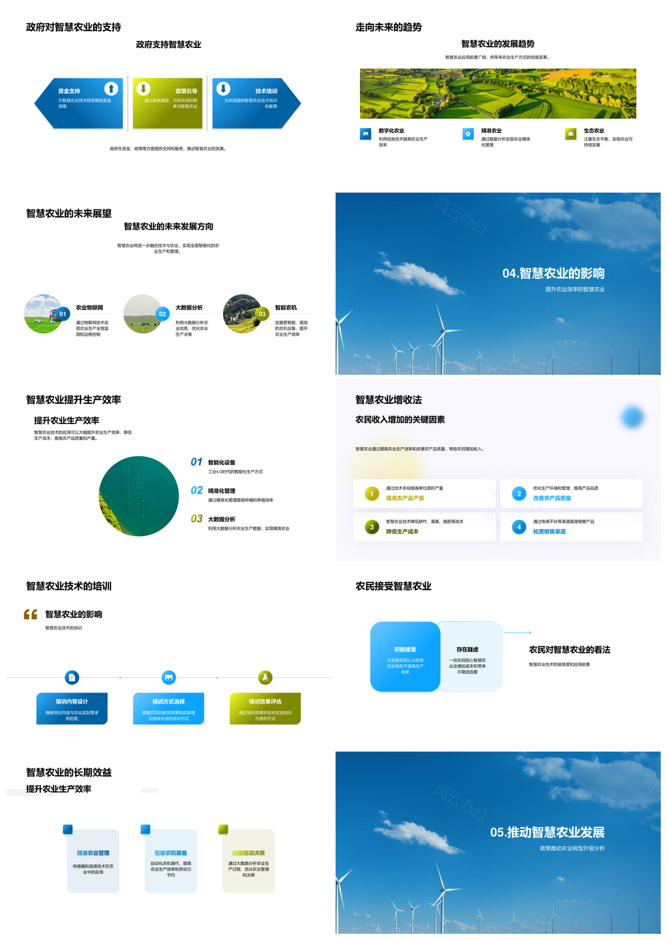 智慧农业科技赋能农业转型升级PPT模板