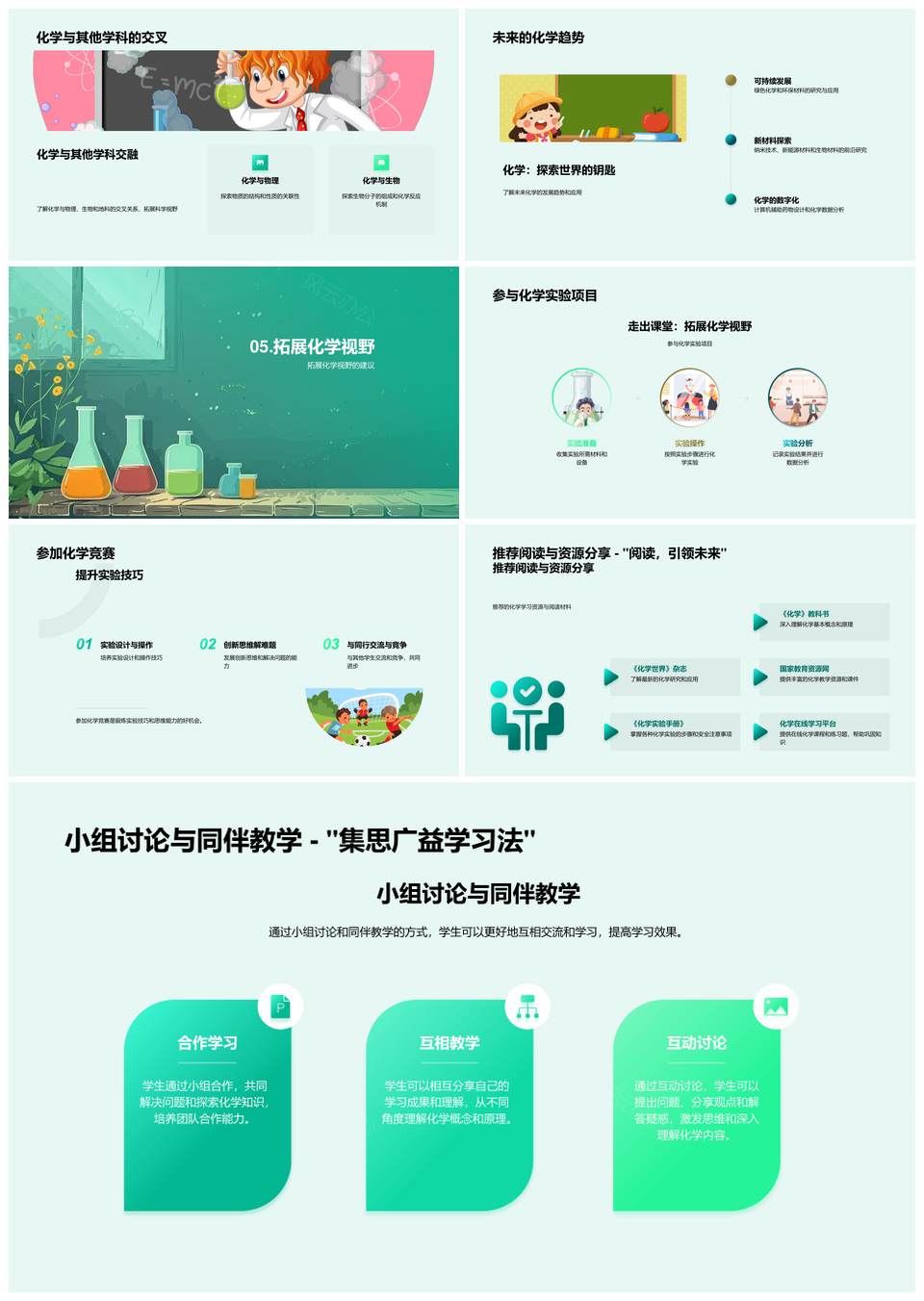 高二化学基础反应有机无机分析材料绿色解析PPT模板