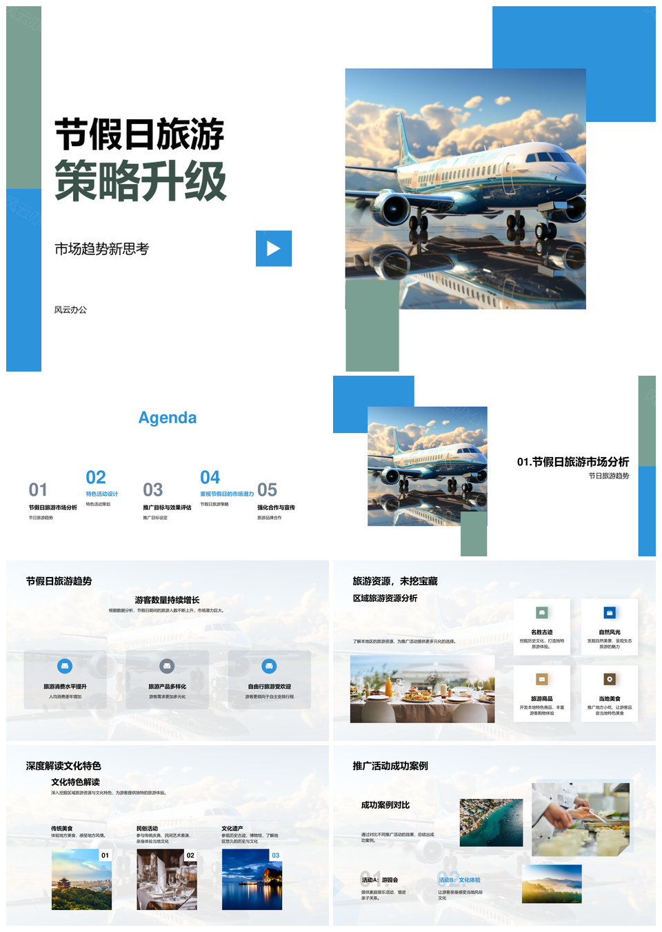 文旅节假策略升级应市场消费趋势推区域特色PPT模板