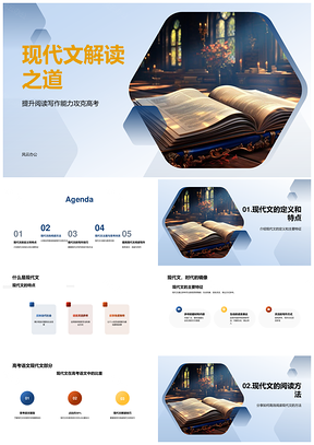 高考现代文读写高效析主题观点态度PPT模板