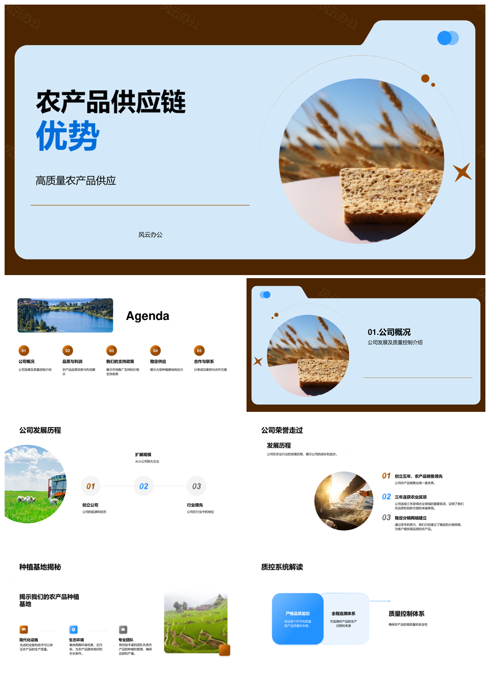 麦田优质农产品供应链质控助高利润发展PPT模板