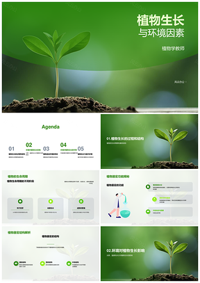 高中生物学教师解析植物生长环境因素PPT模板