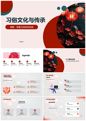 传统节日习俗传承与现代文化价值PPT模板