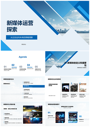 新媒体运营策略用户行为团队案例解析PPT模板