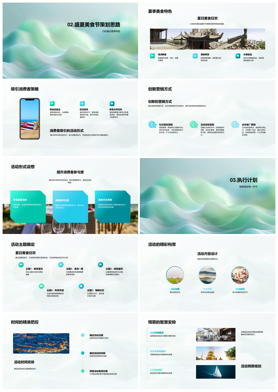 2025夏季餐饮新营销策略美食节销售提升策划PPT模板