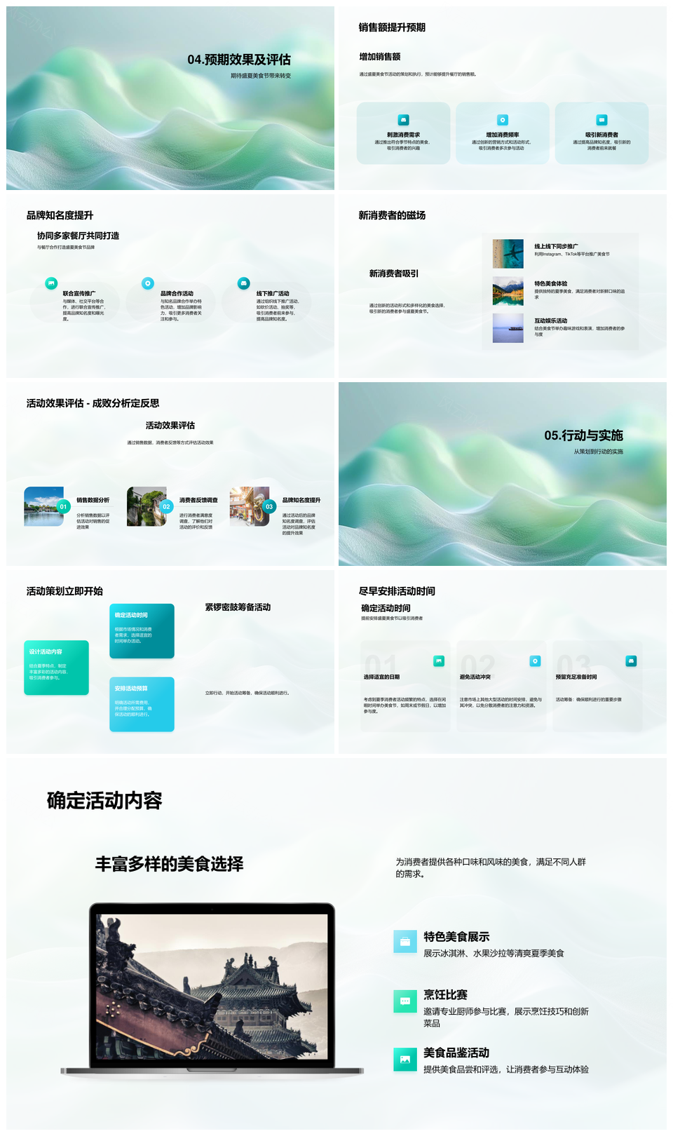 2025夏季餐饮新营销策略美食节销售提升策划PPT模板