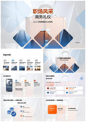 职场商务礼仪核心原则与职业形象实务PPT模板