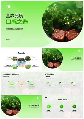 肉制品副产品加工销售营养口感发展趋势PPT模板