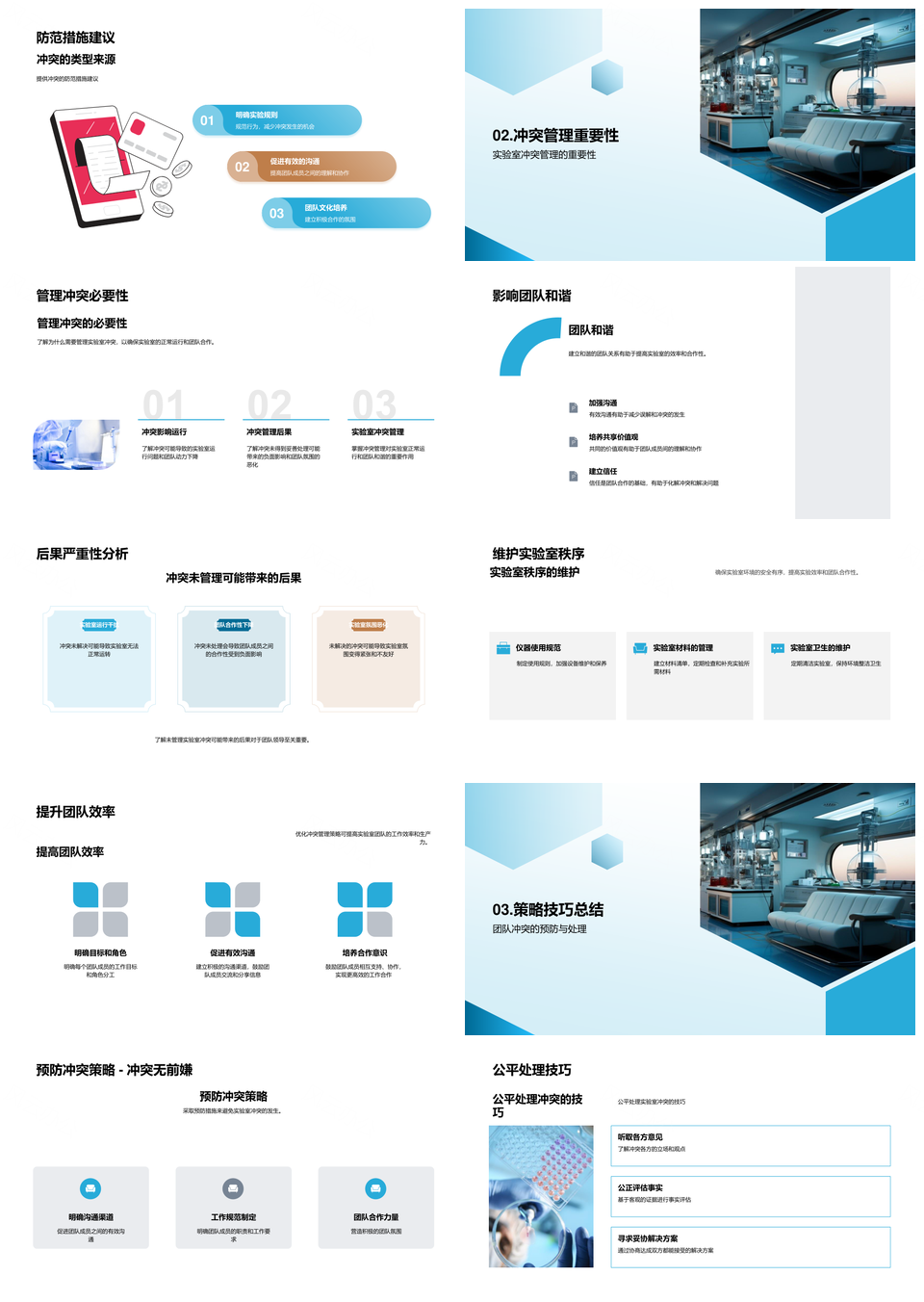 实验室冲突管理团队协作预防策略优化PPT模板