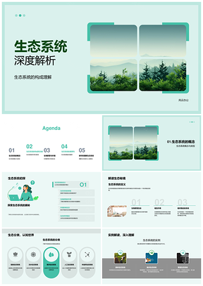 生态系统生物群落多样性稳定性环境影响解析PPT模板