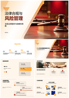 法律合规风险管理全面服务前瞻策略案例PPT模板