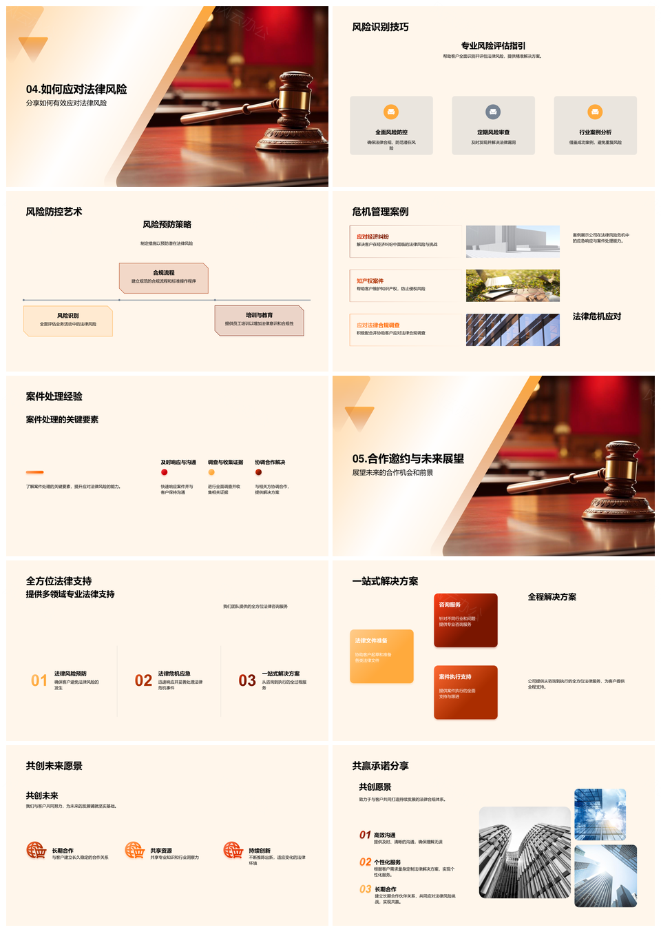 法律合规风险管理全面服务前瞻策略案例PPT模板