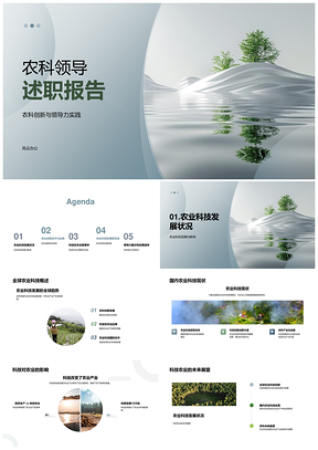 农科领导述职科技创新发展实践报告PPT模板