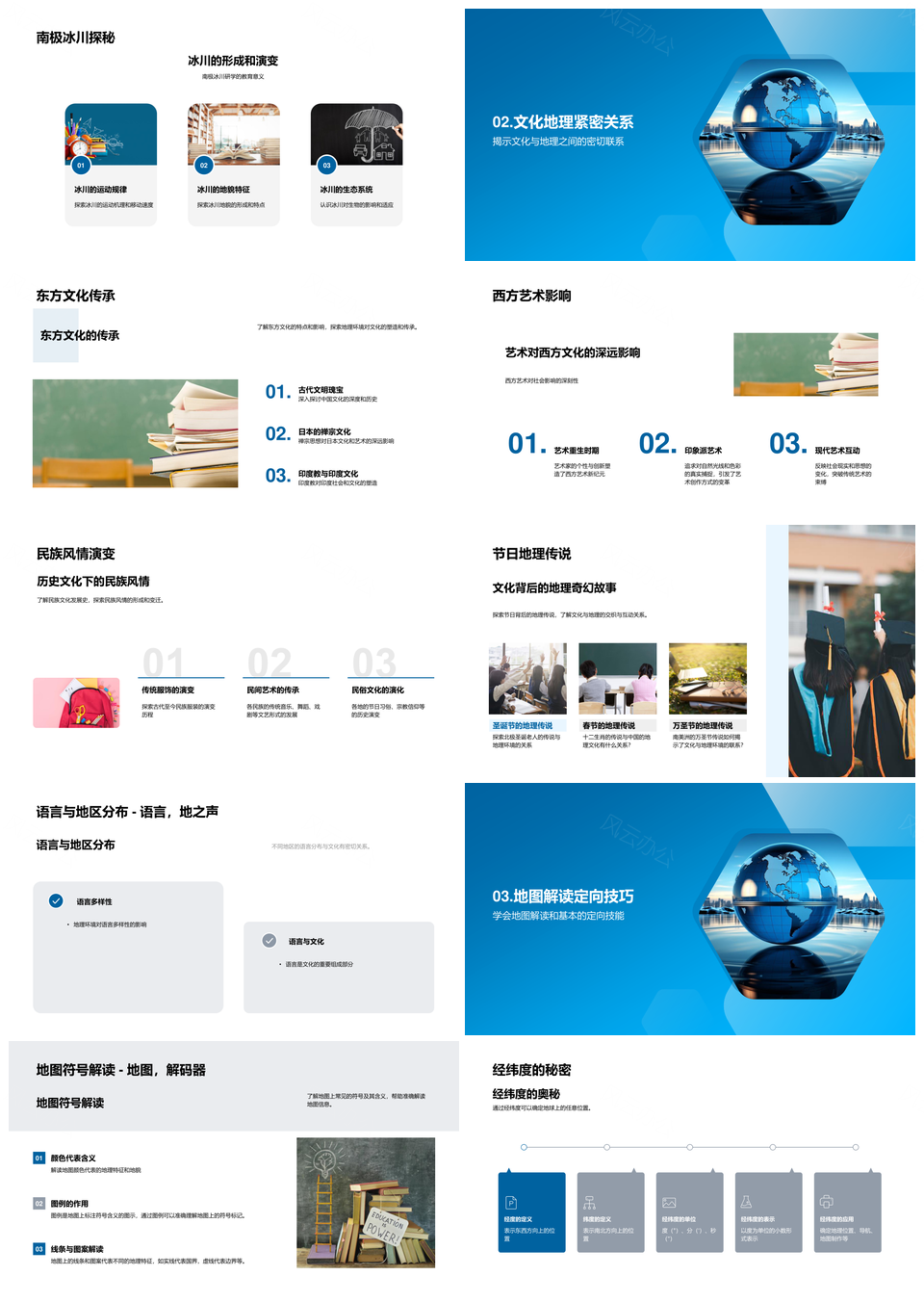 全球地理竞略图战探秘PPT模板