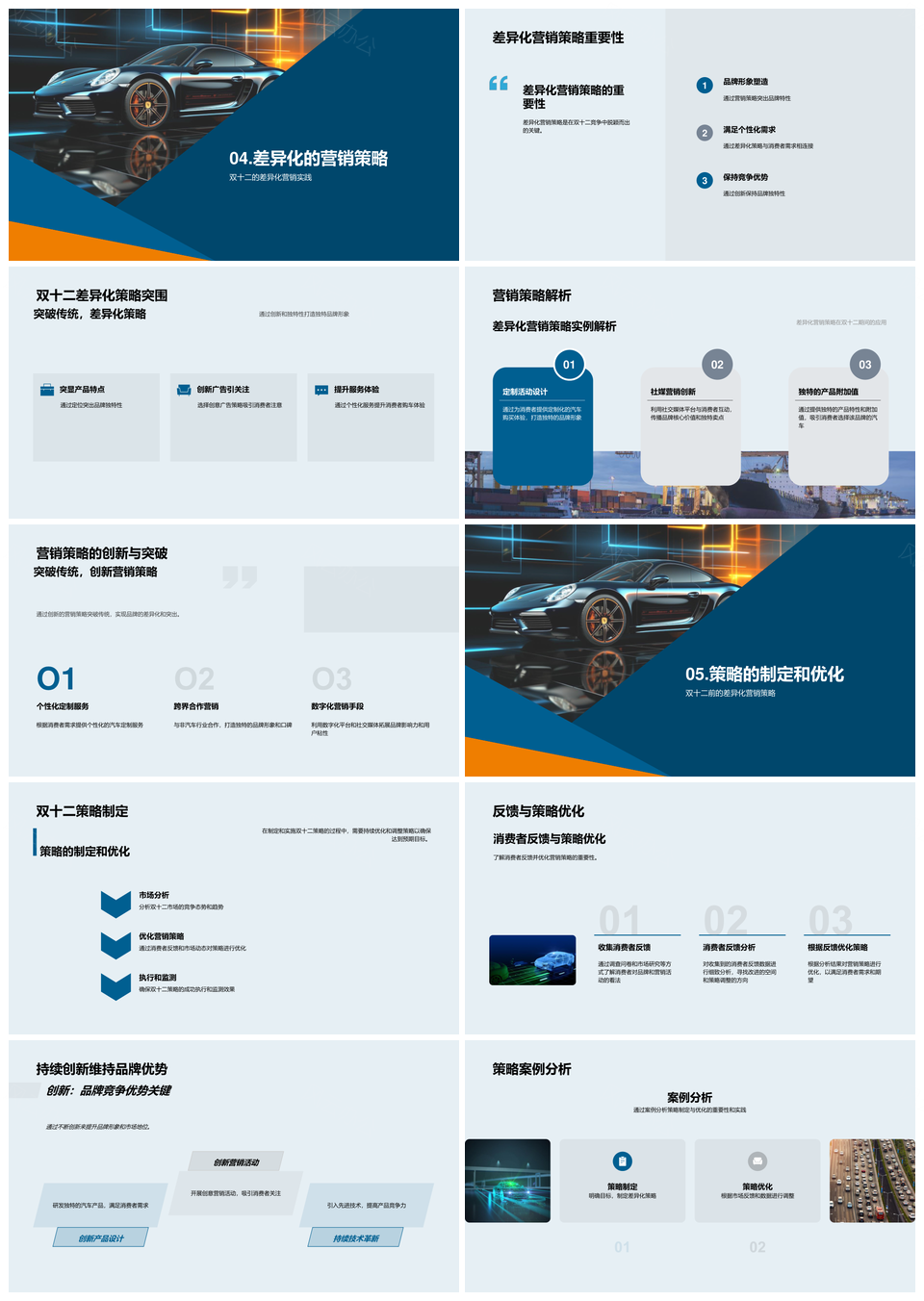 双十二汽车品牌创新差异化营销策略PPT模板