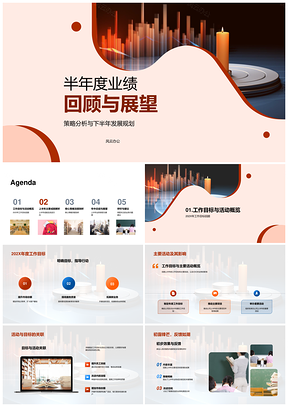 2025半年度策略发展成就与业务团队展望PPT模板