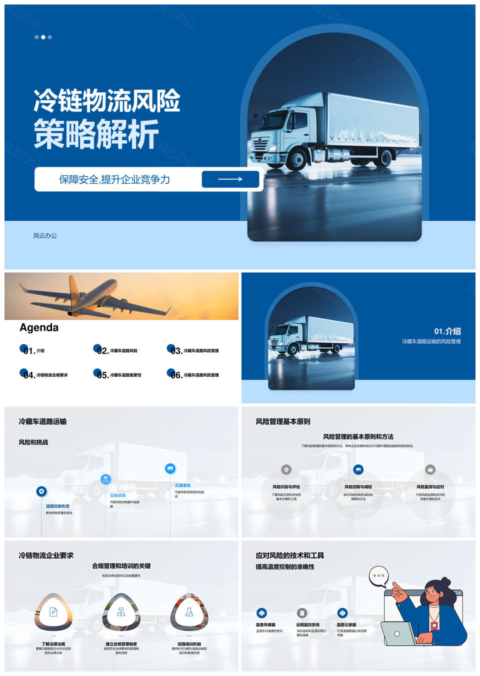 冷链物流企业冷藏车运输风控合规温控故障事故管理策略PPT模板