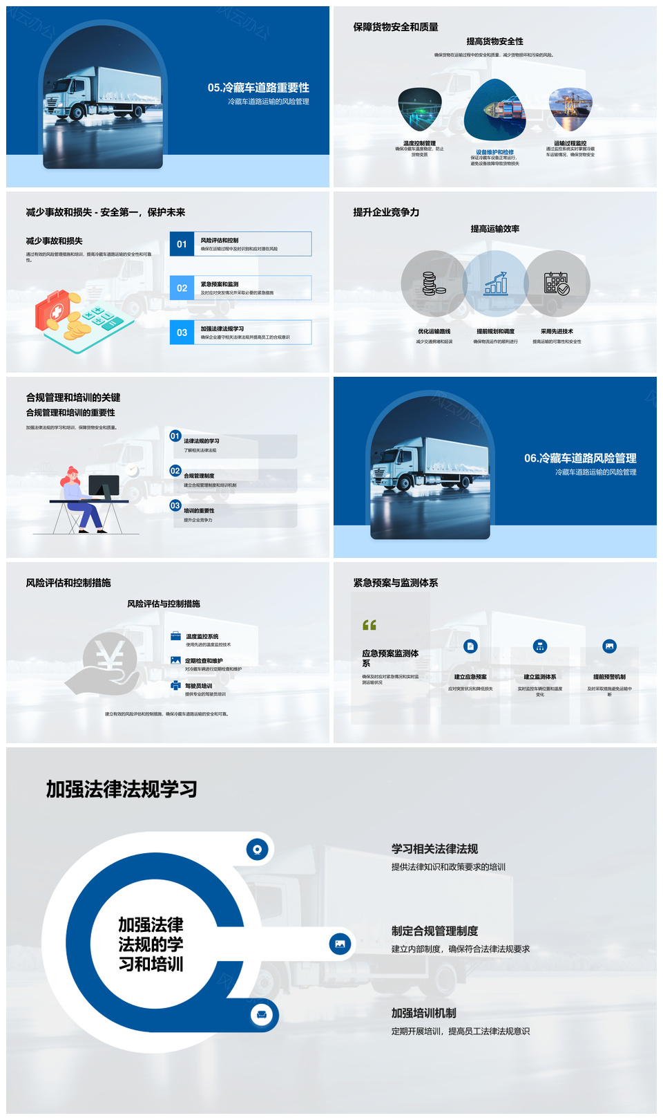 冷链物流企业冷藏车运输风控合规温控故障事故管理策略PPT模板