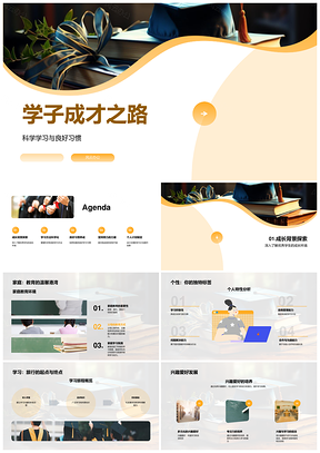 科学学习良习助力学子成才之路PPT模板