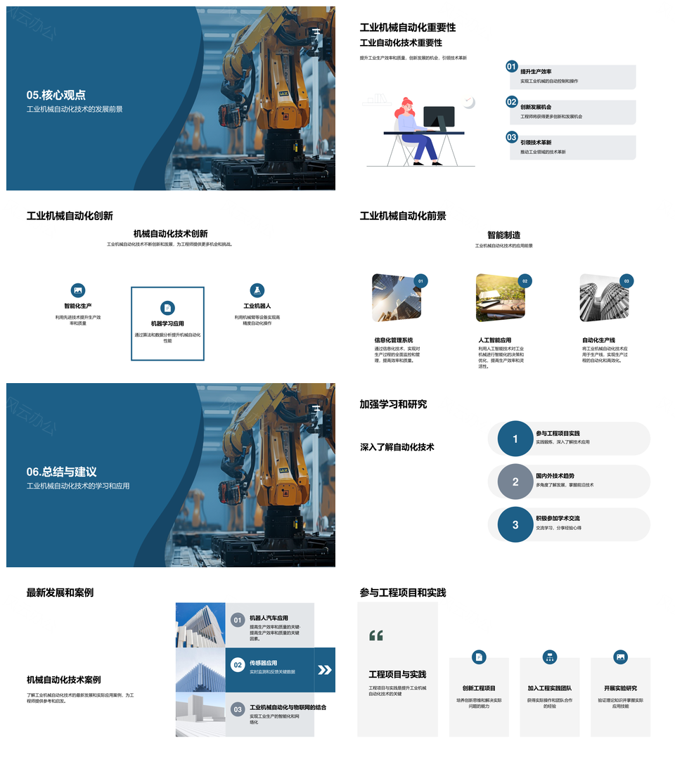 工业机械自动化技术演进与应用案例PPT模板