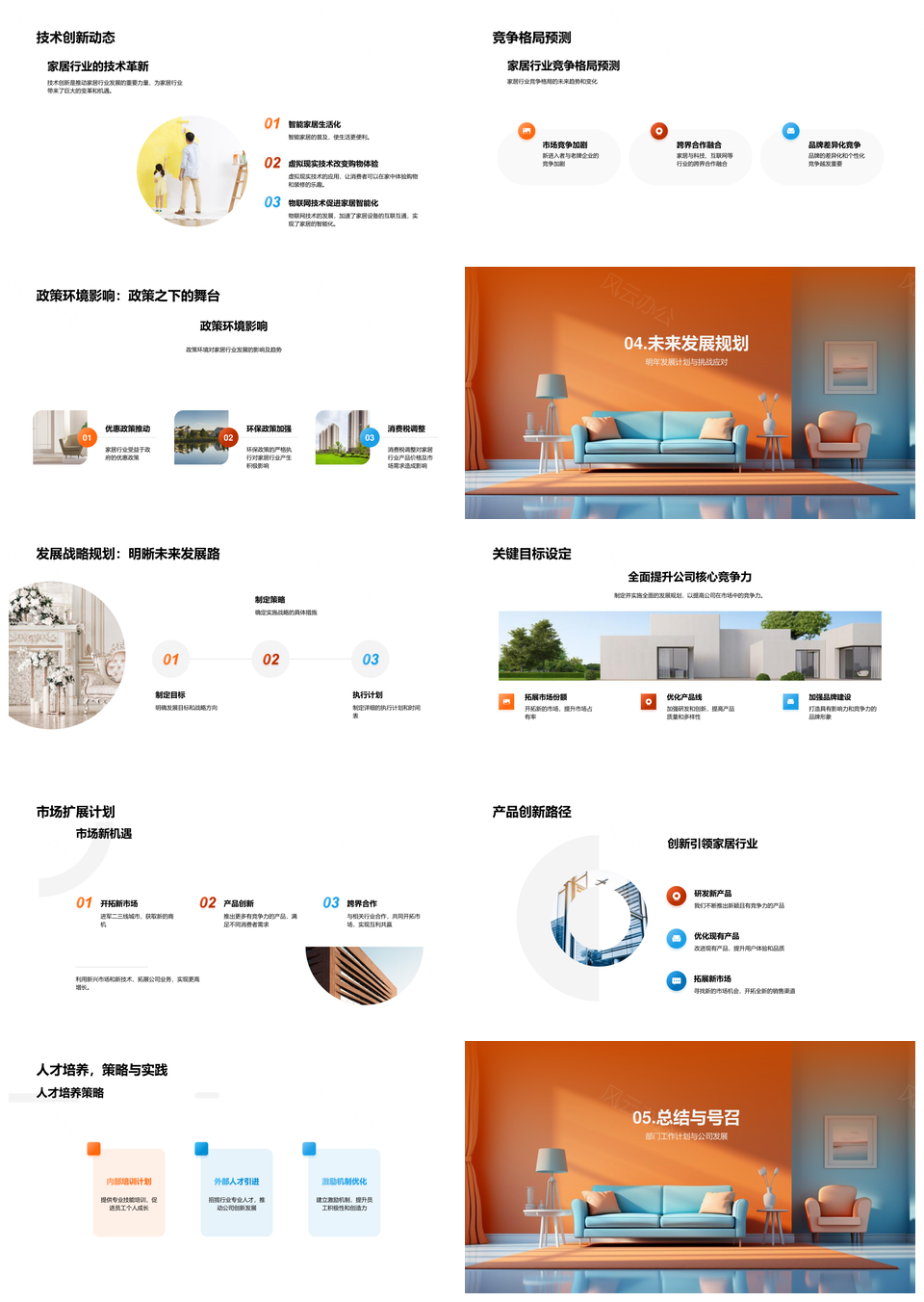家居行业年度绩效趋势与财务数据PPT模板