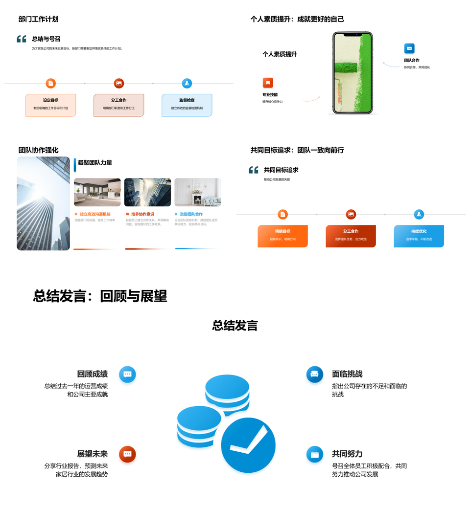 家居行业年度绩效趋势与财务数据PPT模板
