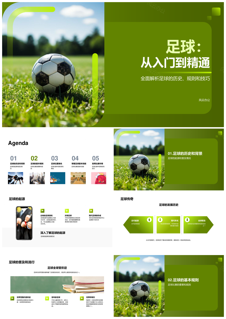 小学五年级体育课足球基本技能教学PPT起源