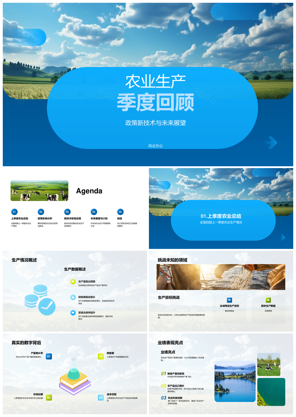 农业生产季度新政新技术增效展望PPT模板