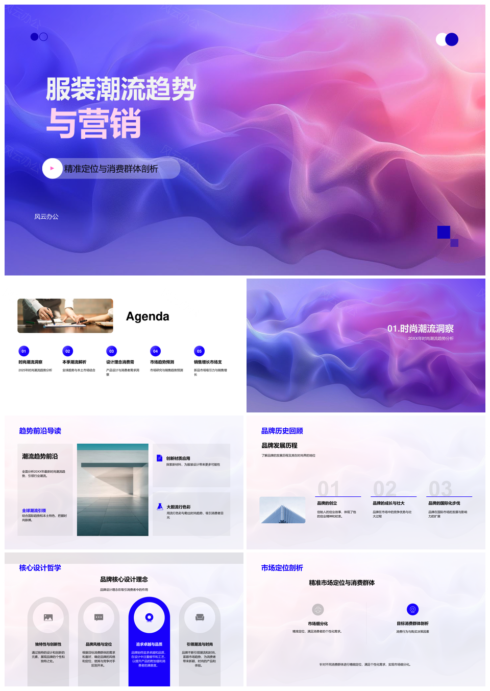 2025服装潮流趋势营销精准定位消费群体品牌设计全球本土市场PPT模板