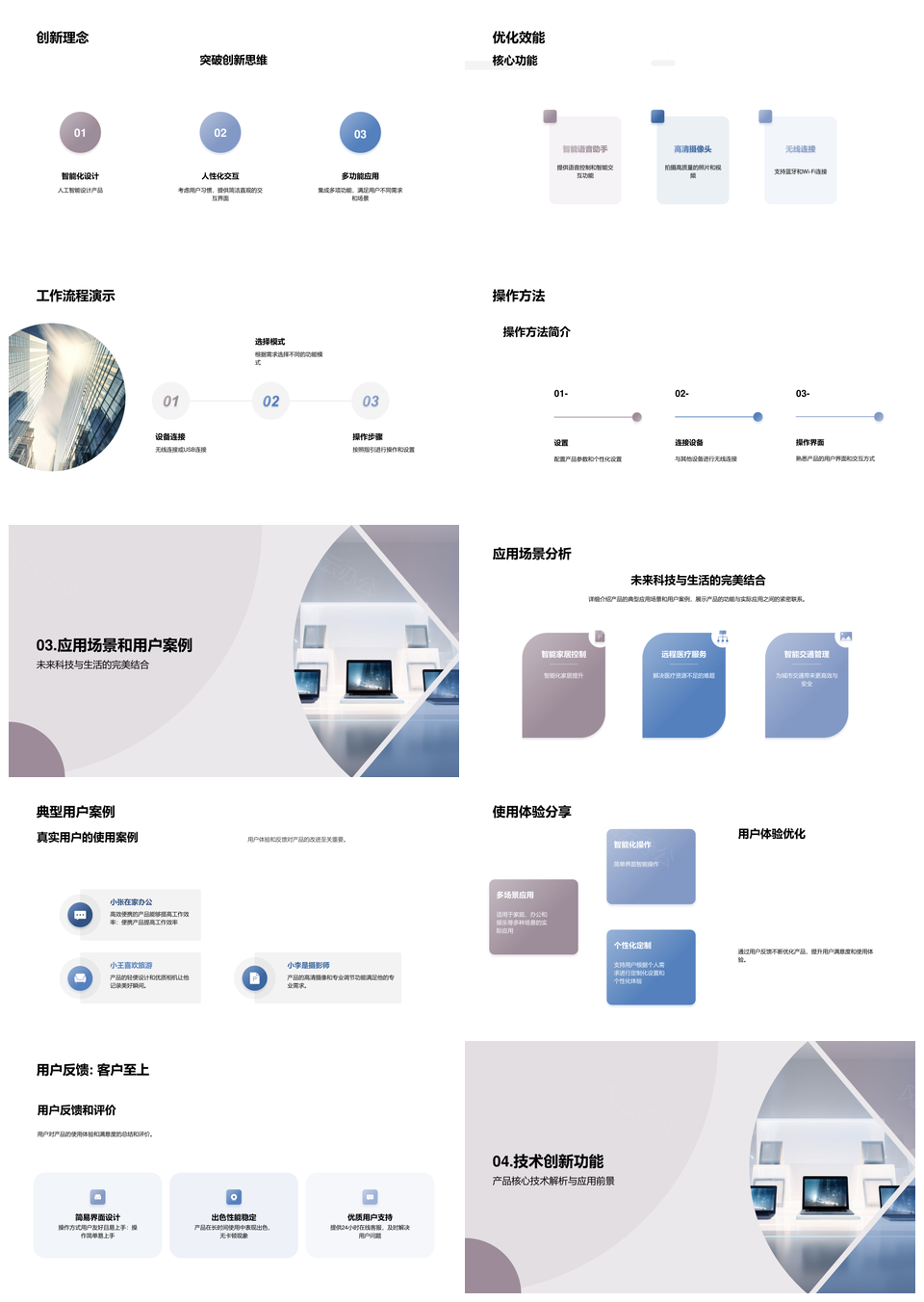 科技数码新品发布创新理念核心功能操作演示PPT模板