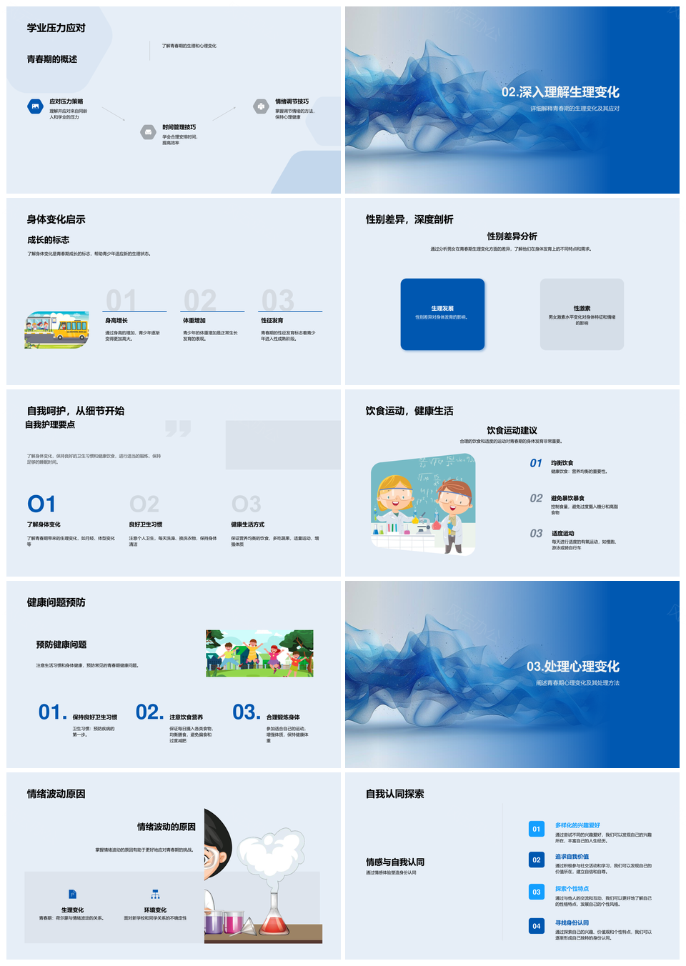 青春期身心压力调节与健康管理指南PPT模板
