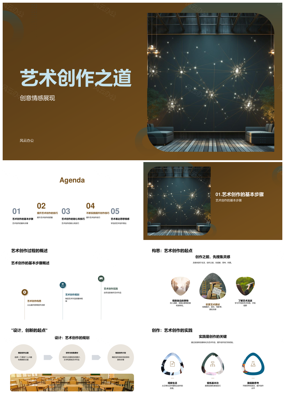 初中艺术教师创意教学创作技巧PPT模板