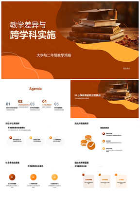 大学二年级跨学科教学差异策略研讨PPT模板