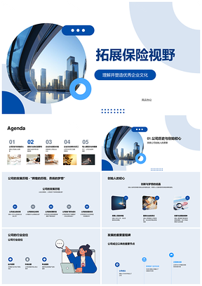 保险文化培训与员工管理趋势活动PPT模板