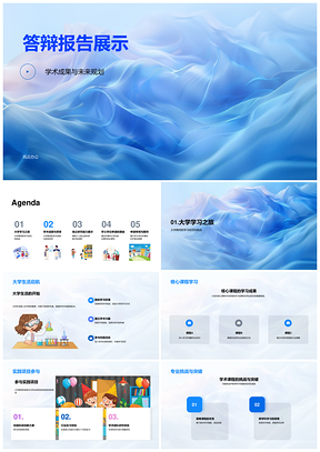 学士学位学术答辩成绩荣誉报告展示PPT模板
