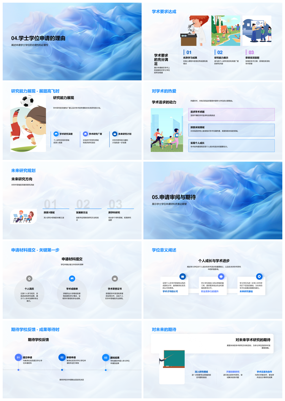 学士学位学术答辩成绩荣誉报告展示PPT模板