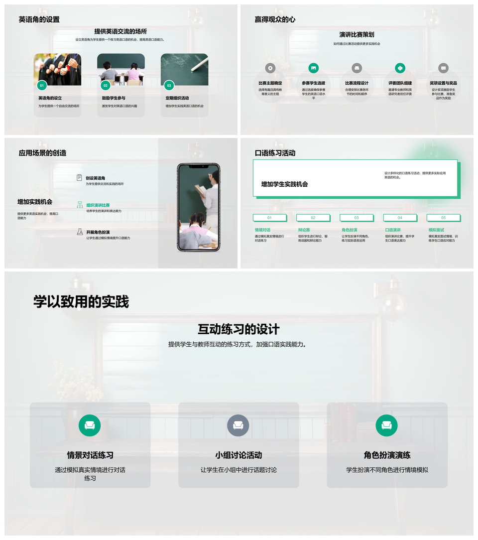 互动游戏角色扮演提升英语口语实践能力PPT模板
