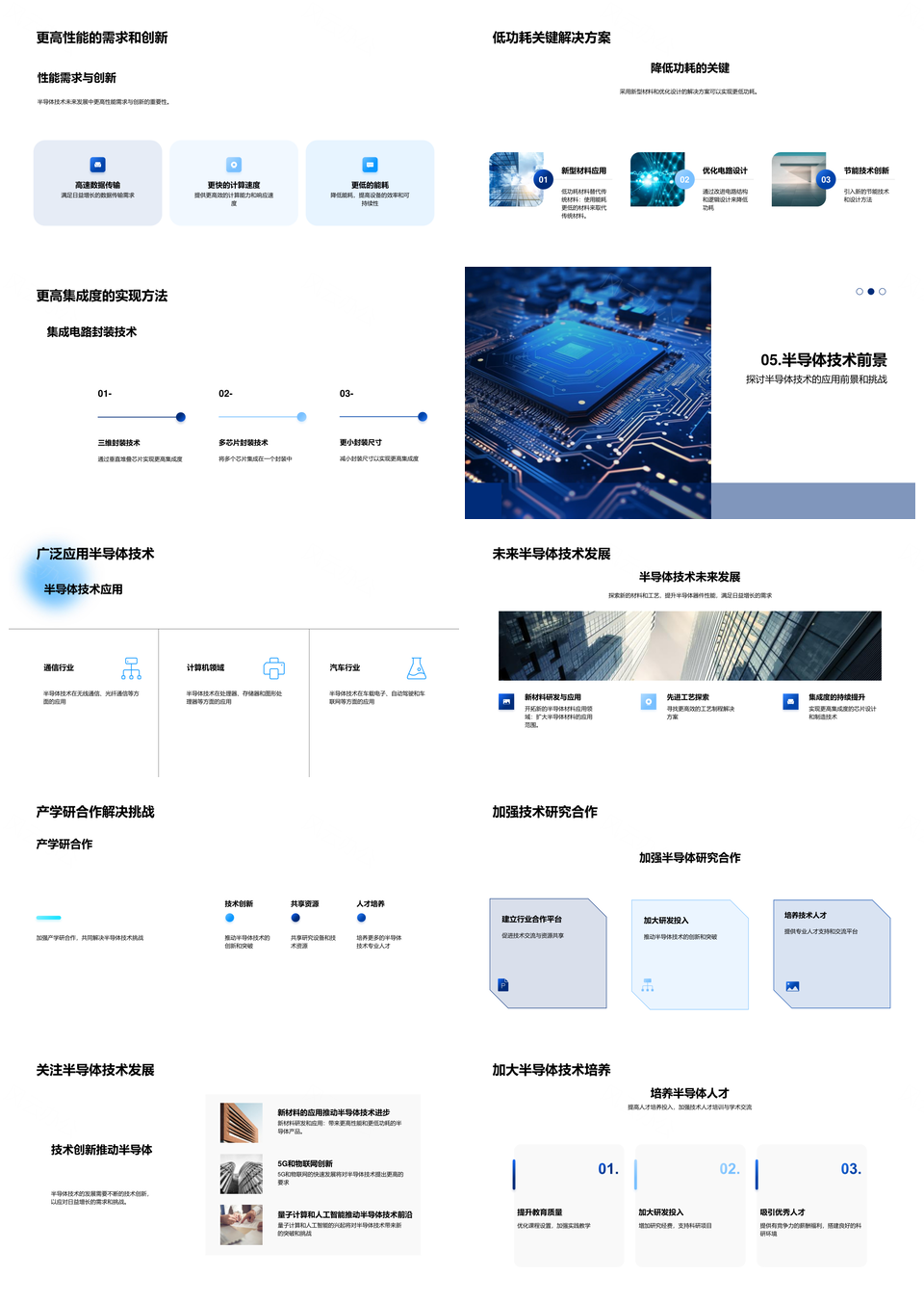 半导体技术材料芯片原理及通信应用发展PPT模板